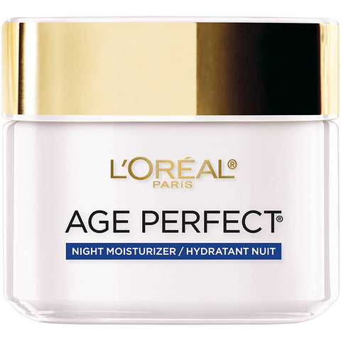 L'Oreal Paris Age Perfect Collagen Expert Night Moisturizer, Anti-Sagging & Even Tone, Retighten, Rehydrate and Firm Maturing Skin, 2.5 Oz