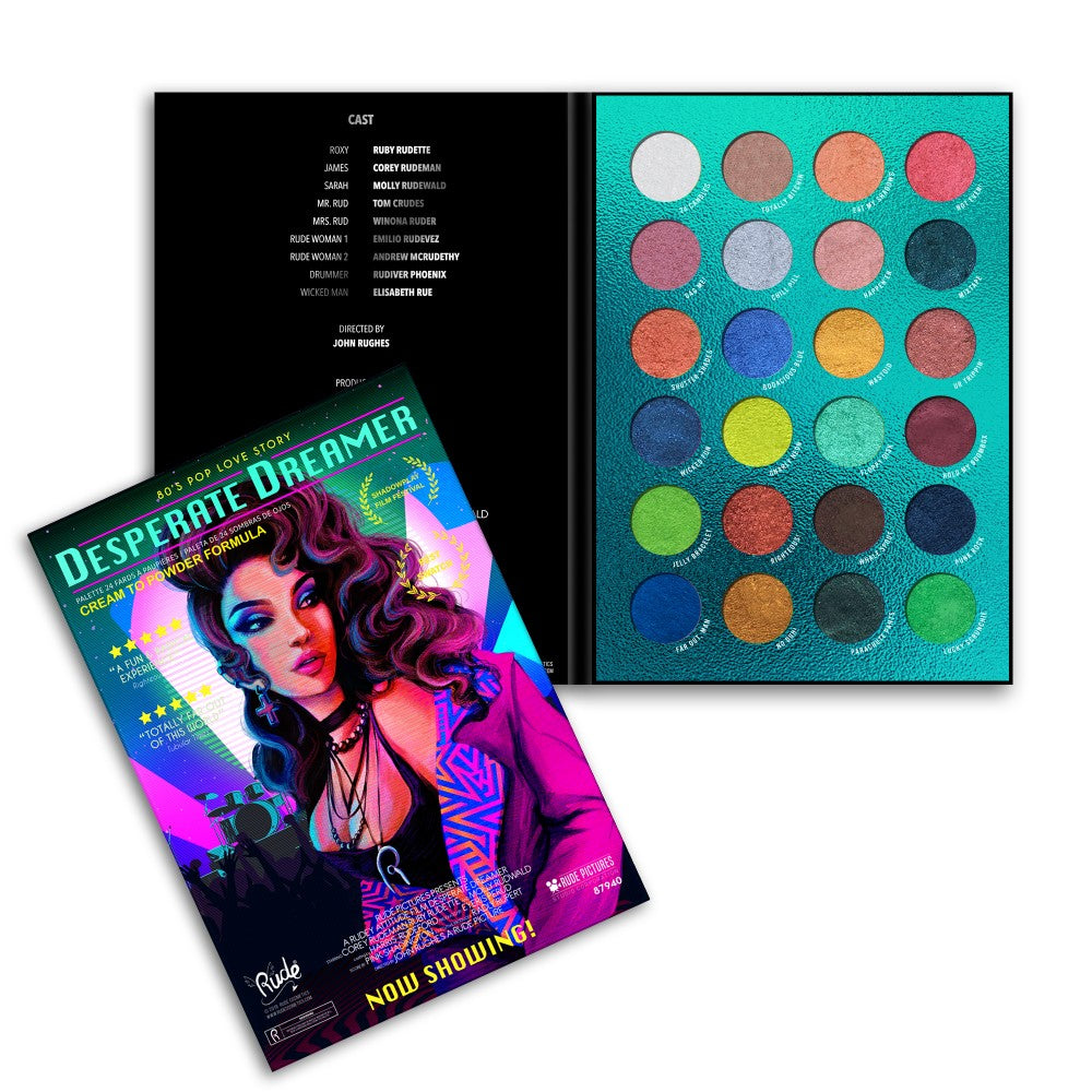 RUDE COSMETICS "DESPERATE DREAMER" 24 EYESHADOWS PALETTE