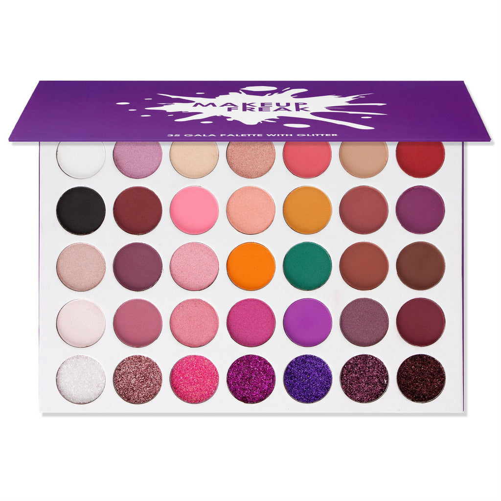 MAKEUP FREAK "GALA" 35 COLOR PALETTE WITH GLITTER