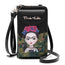 FRIDA KAHLO BLACK FLORAL BUTTERFLY CROSSBODY BAG