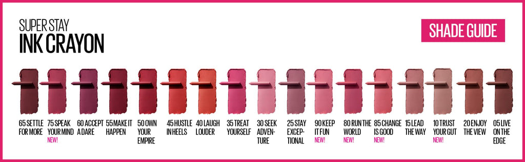 MAYBELLINE SUPERSTAY INK CRAYON, MATTE LONGWEAR LIPSTICK