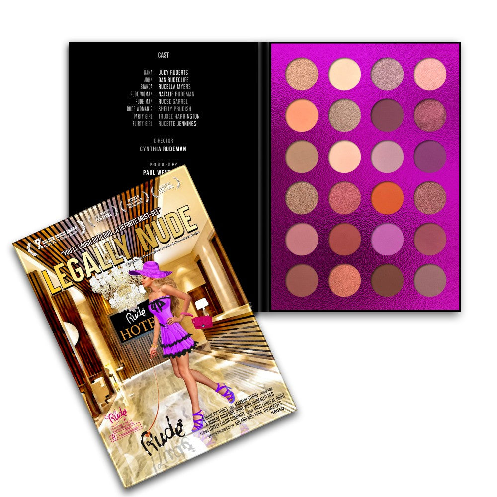 RUDE COSMETICS "LEGALLY NUDE" 24 EYESHADOWS PALETTE