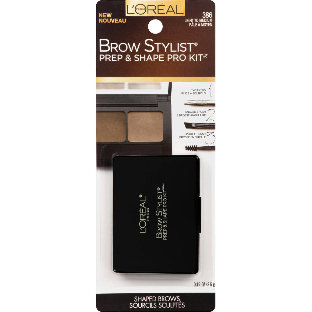 L'OREAL BROW STYLIST PREP & SHAPE PRO KIT "386"