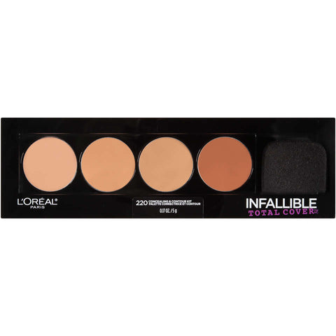 L'OREAL INFALLIBLE TOTAL COVER CONCEALING & CONTOUR KIT "220"