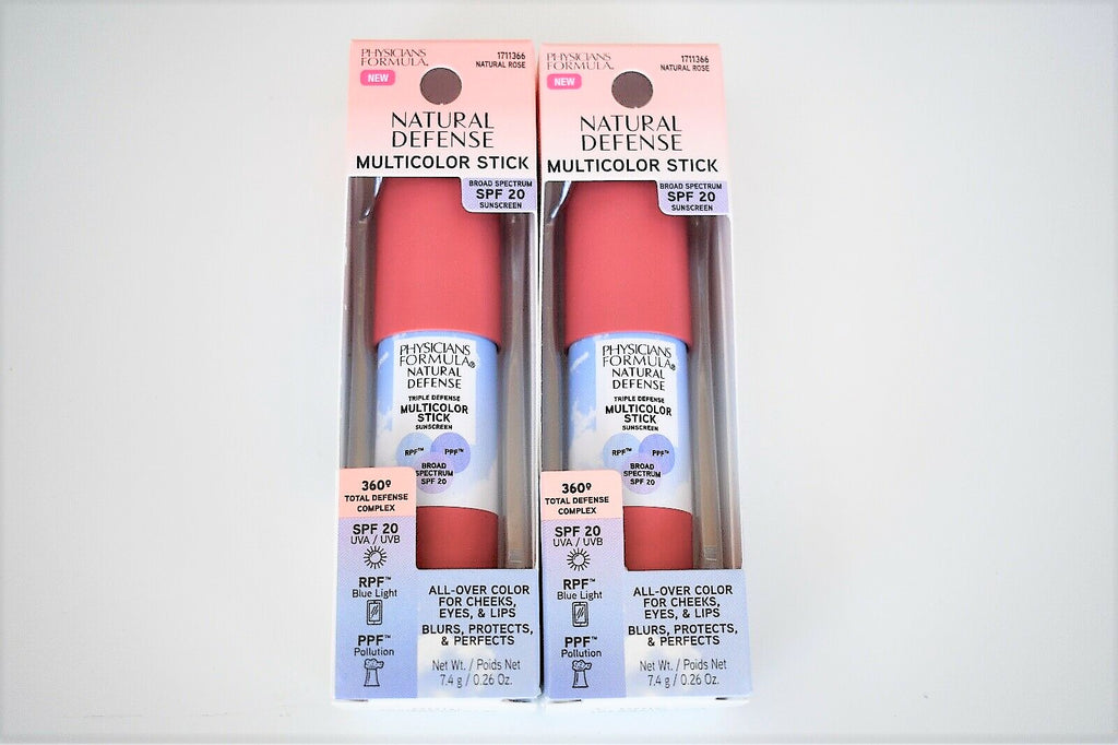 PHYSICIANS FORMULA NATURAL DEFENSE MULTICOLOR BLUSH STICK SPF 20 "NATURAL ROSE"