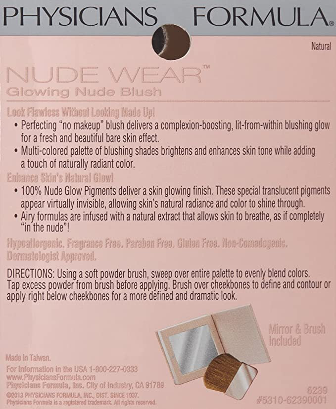 PHYSICIANS FORMULA NUDE WEAR EYESHADOW "NATURAL 6239"