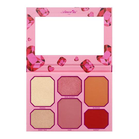 AMOR US BLUSH & HIGHLIGHTER PALETTE "PINK RUBY"