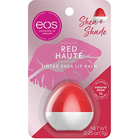 EOS SHEA + SHADE TINTED LIP BALM "RED HAUTE"