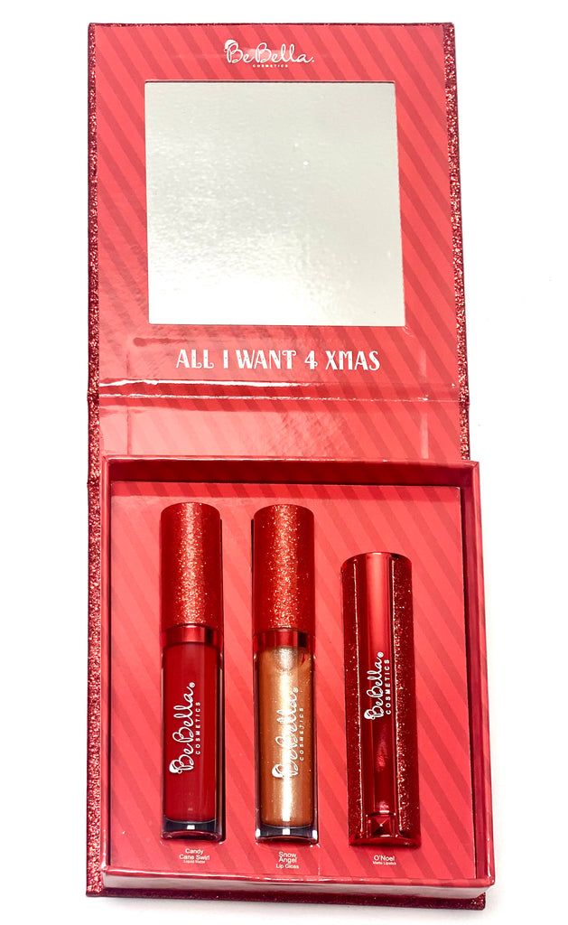 BE BELLA COSMETICS "ALL I WANT XMAS LIP SET"