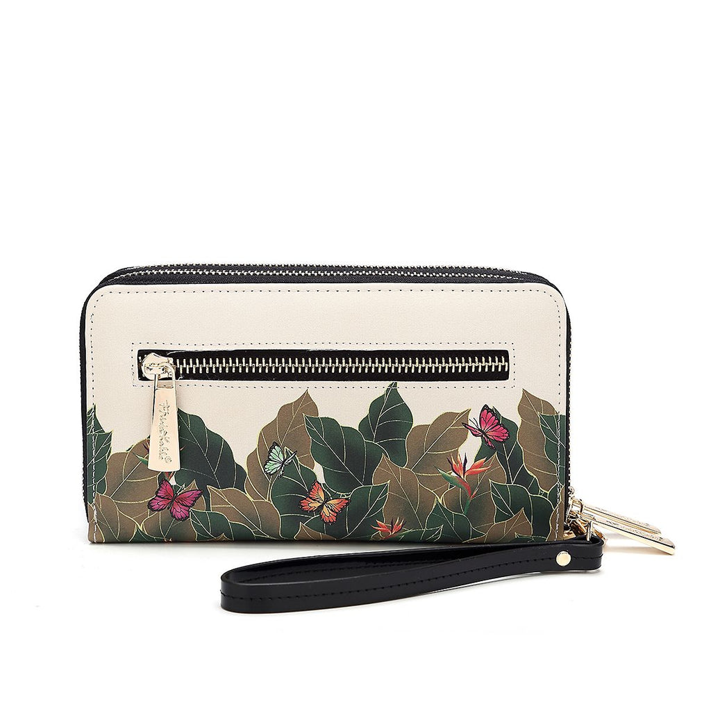 FRIDA KAHLO CARTOON SERIES DOUBLE ZIPPER WRISTLET WALLET