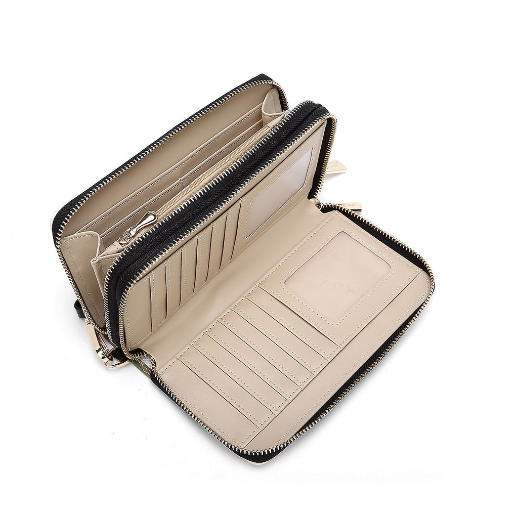 FRIDA KAHLO CARTOON SERIES DOUBLE ZIPPER WRISTLET WALLET