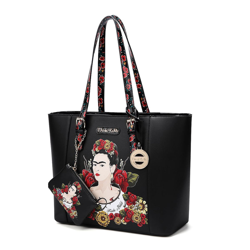 FRIDA KAHLO FLORAL BOUNTY 2-in-1 SHOPPER TOTE