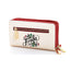 FRIDA KAHLO FLORAL BOUNTY DOUBLE ZIPPER WRISTLET WALLET~RED