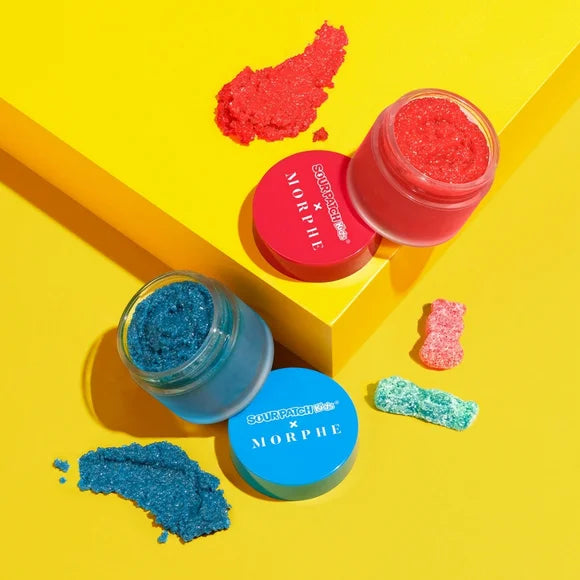MORPHE X SOUR PATCH KIDS CANDY SWEET LIP SCRUB- BLUE RASPBERRY