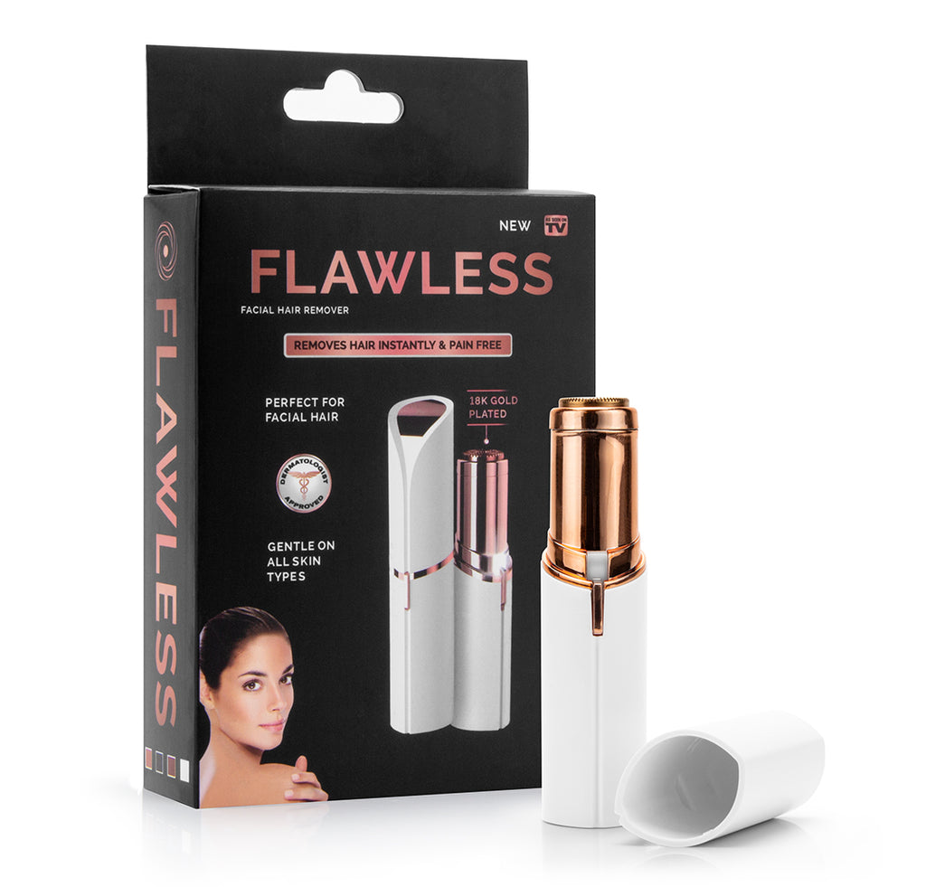 FINISHING TOUCH FLAWLESS PAIN FREE FACIAL HAIR REMOVER - WHITE/ROSEGOLD