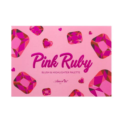 AMOR US BLUSH & HIGHLIGHTER PALETTE "PINK RUBY"