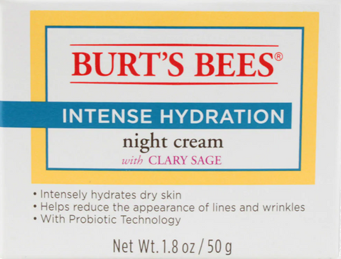 BURT'S BEES INTENSE HYDRATION NIGHT CREAM WITH CLARY SAGE