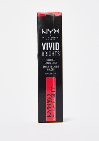 NYX Vivid Brights colored Liquid Eyeliner - Vivid Fire
