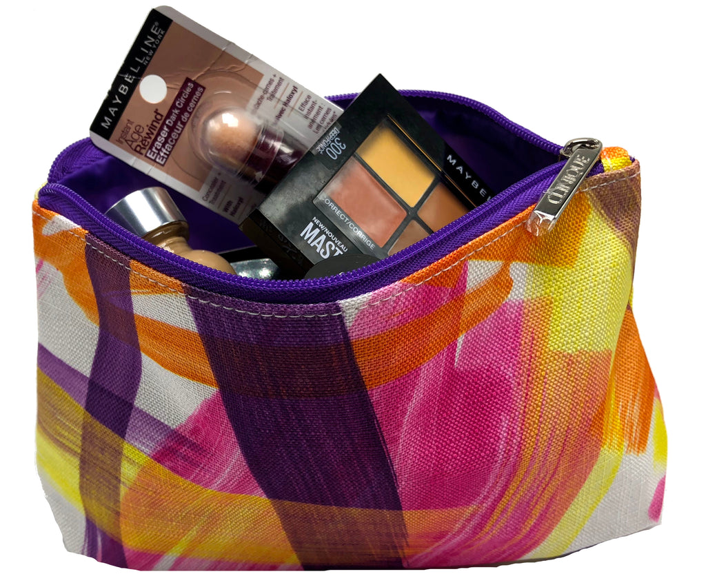 Clinique Yellow Print Cosmetic Bags